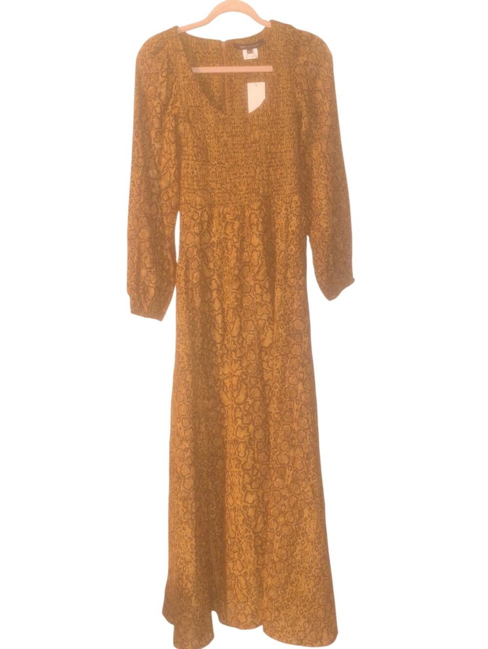 French Connection Mustard Floral-Print Maxi Dress